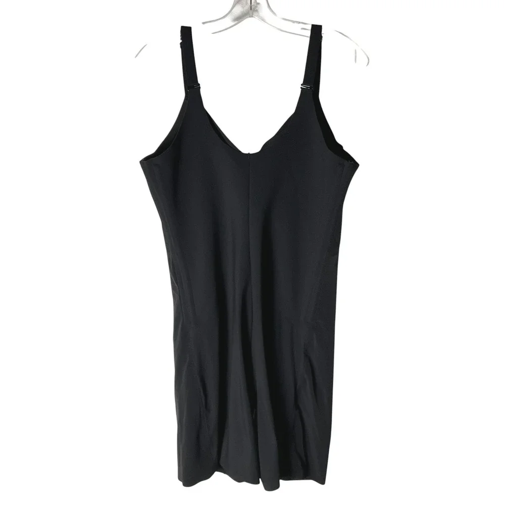 Honeylove Sleeveless Mid-Thigh Bodysuit Compression TPBS00010 Black Plus Size 3X